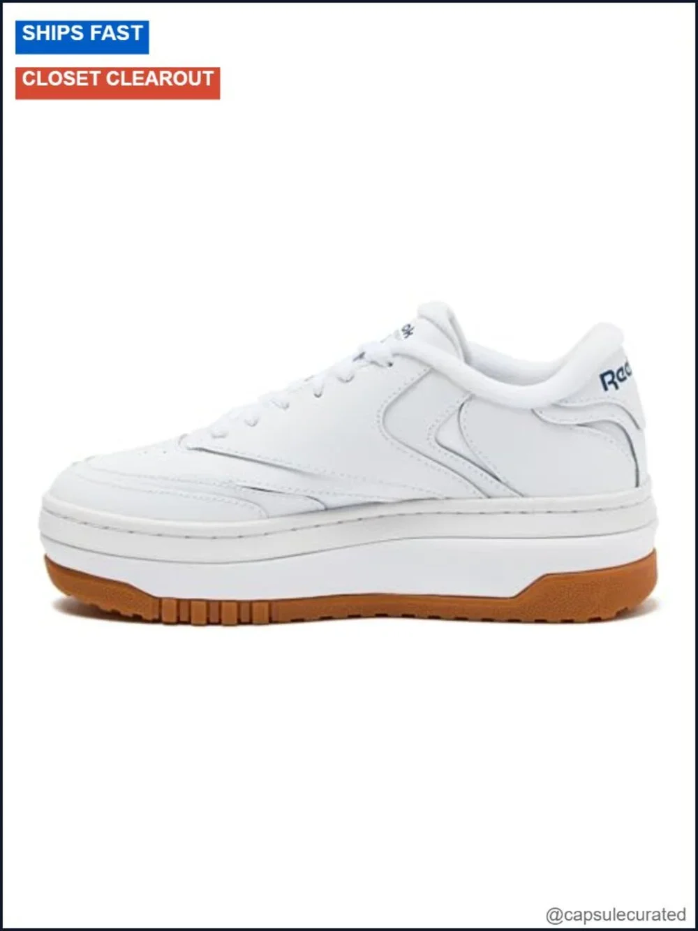 Reebok Club C Extra Platform Sneakers Women's Leather Casual Tennis Shoes 2